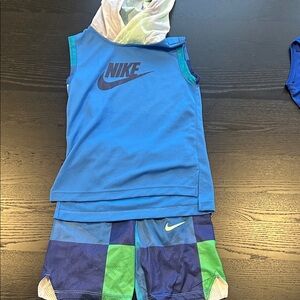 Nike Vibrant Blue and Green Sleeveless Set